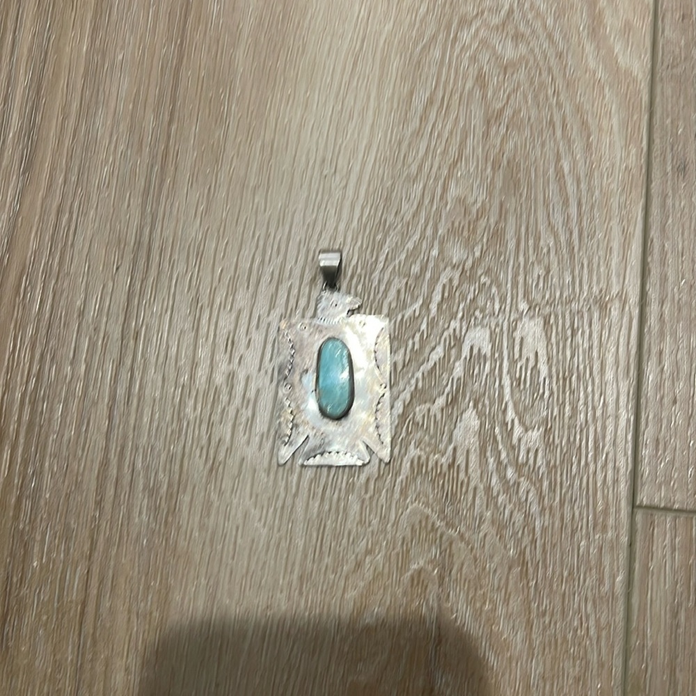 T-bird sterling silver pendant